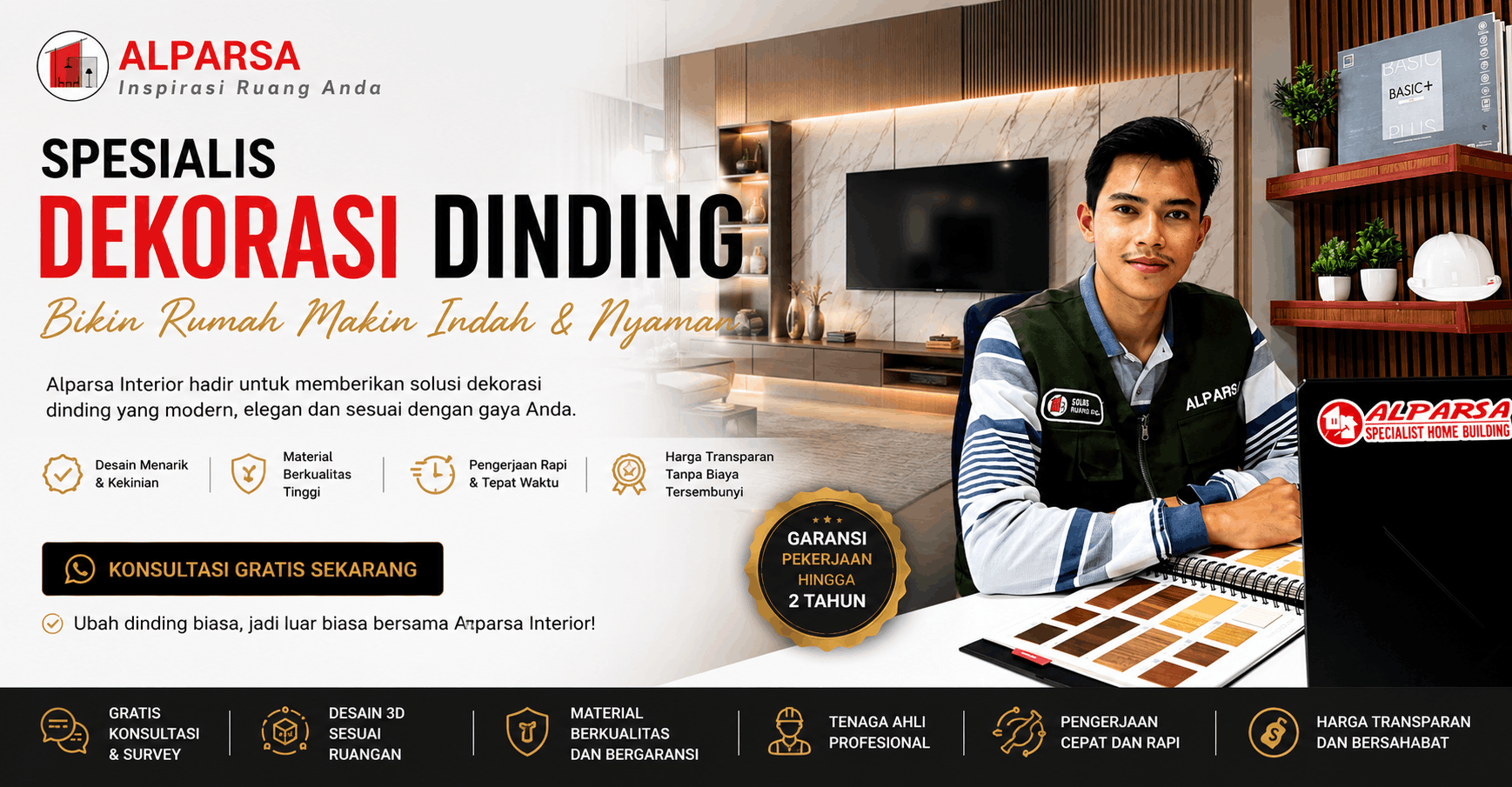 Jasa Pasang Dekorasi Dinding